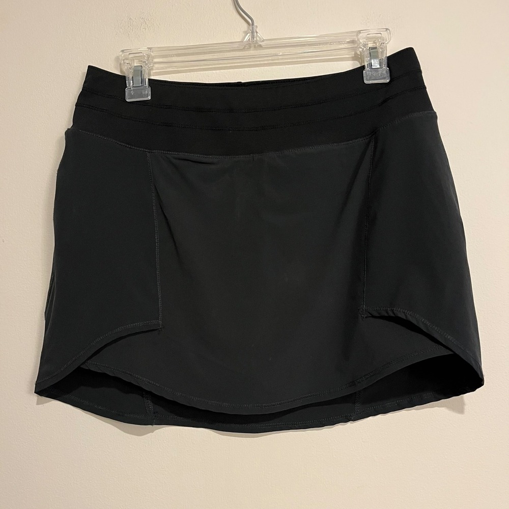 Oiselle Roga Skort Shorts Black Size 6 Running Golf Tennis Pickleball Athleisure